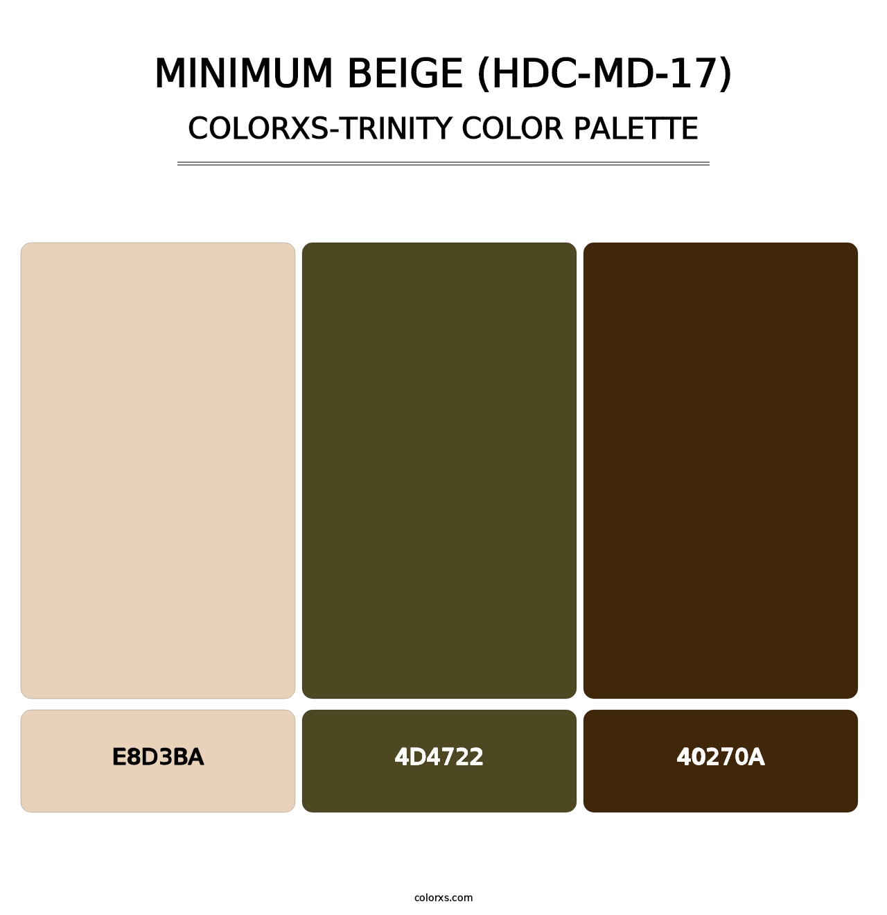 Minimum Beige (HDC-MD-17) - Colorxs Trinity Palette