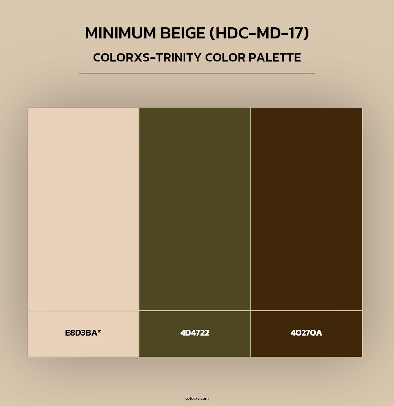 Minimum Beige (HDC-MD-17) - Colorxs Trinity Palette