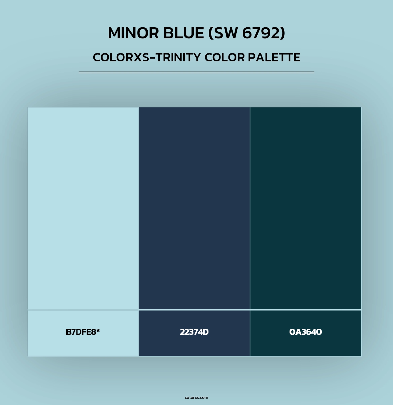 Minor Blue (SW 6792) - Colorxs Trinity Palette