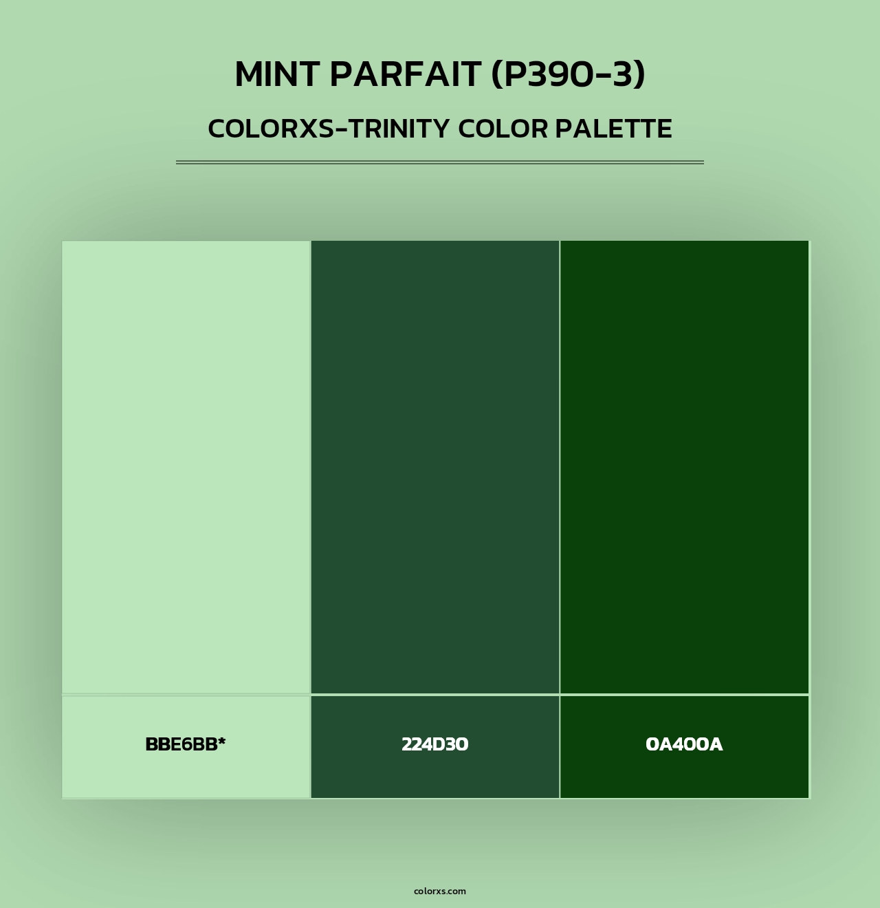 Mint Parfait (P390-3) - Colorxs Trinity Palette