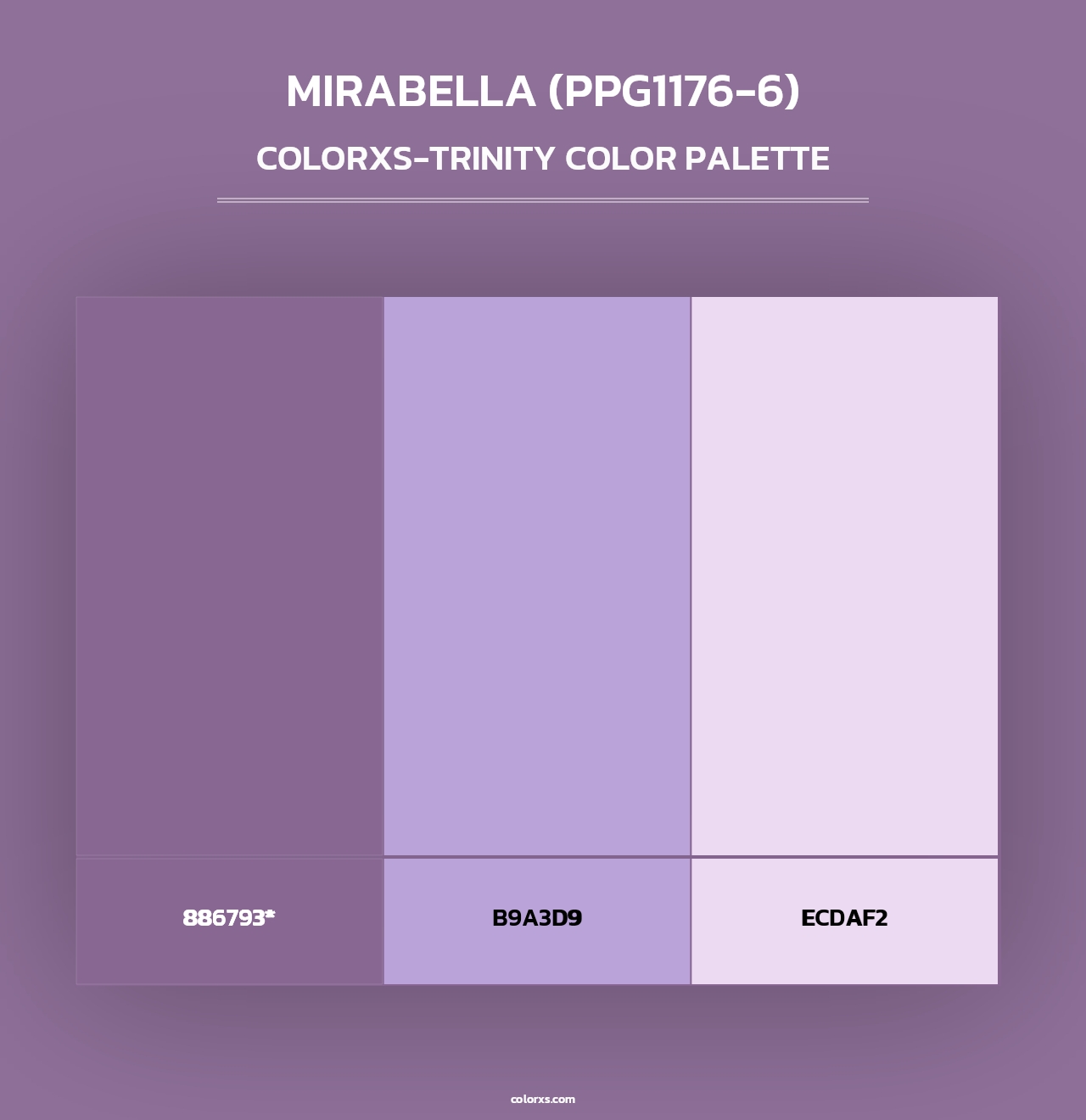 Mirabella (PPG1176-6) - Colorxs Trinity Palette