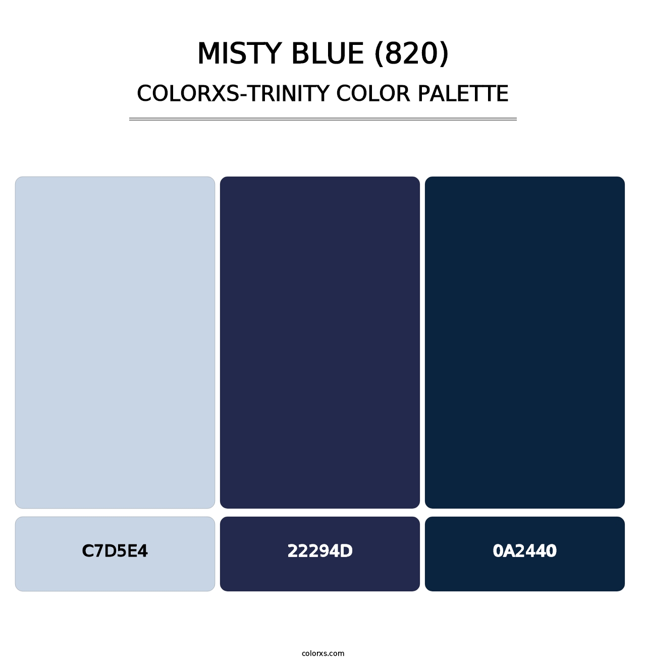 Misty Blue (820) - Colorxs Trinity Palette