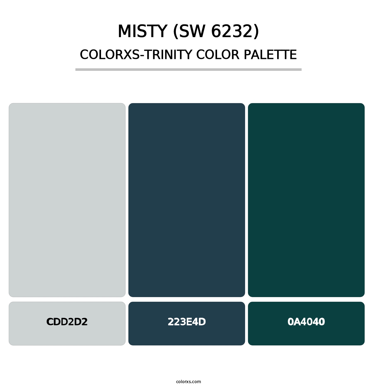 Misty (SW 6232) - Colorxs Trinity Palette