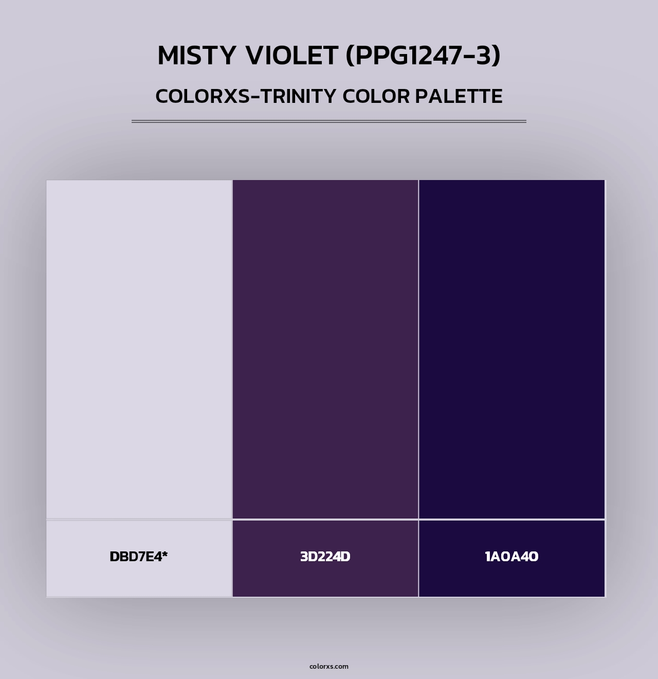 Misty Violet (PPG1247-3) - Colorxs Trinity Palette