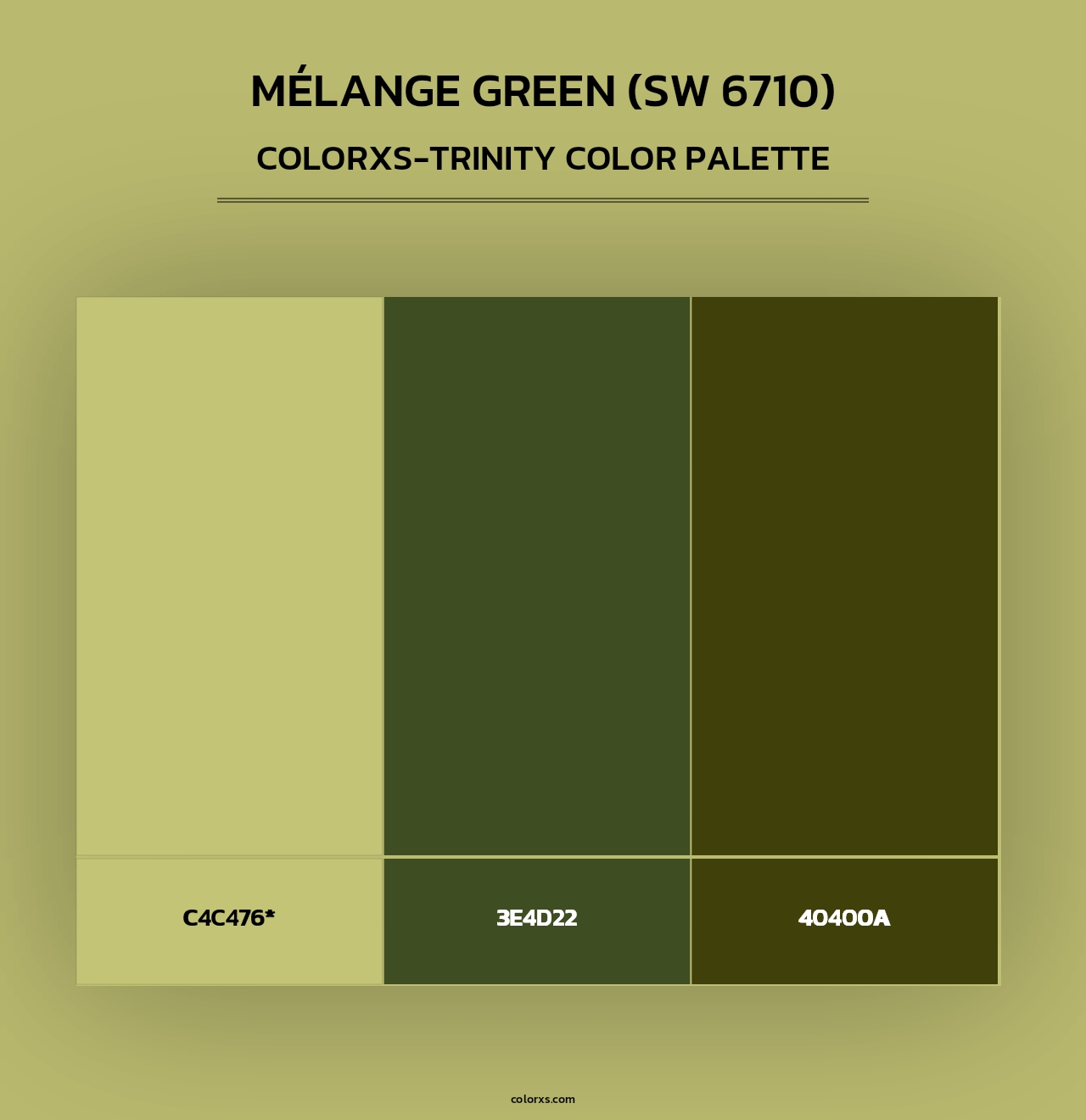 Mélange Green (SW 6710) - Colorxs Trinity Palette