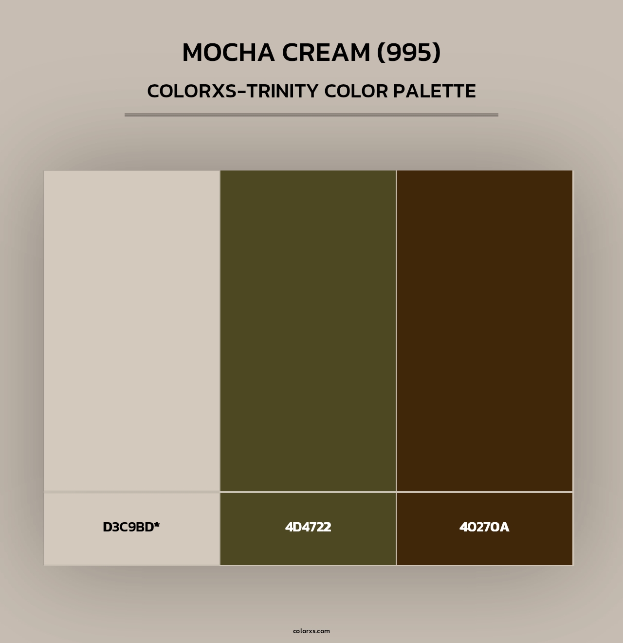 Mocha Cream (995) - Colorxs Trinity Palette
