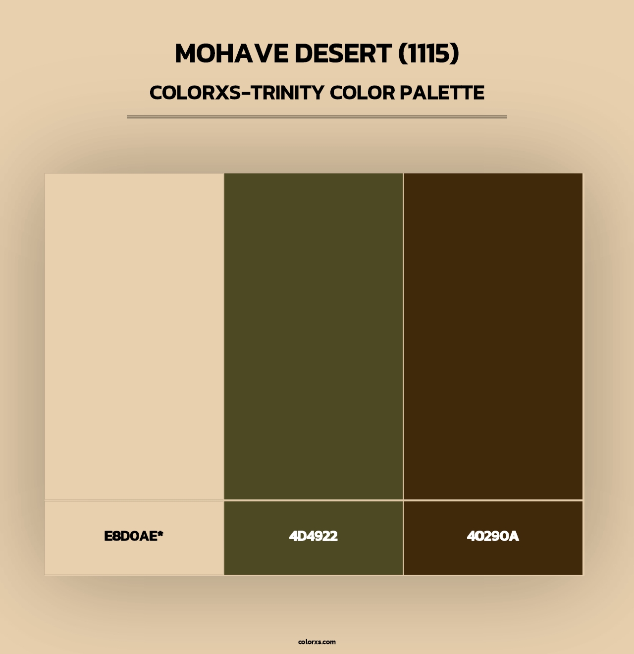 Mohave Desert (1115) - Colorxs Trinity Palette