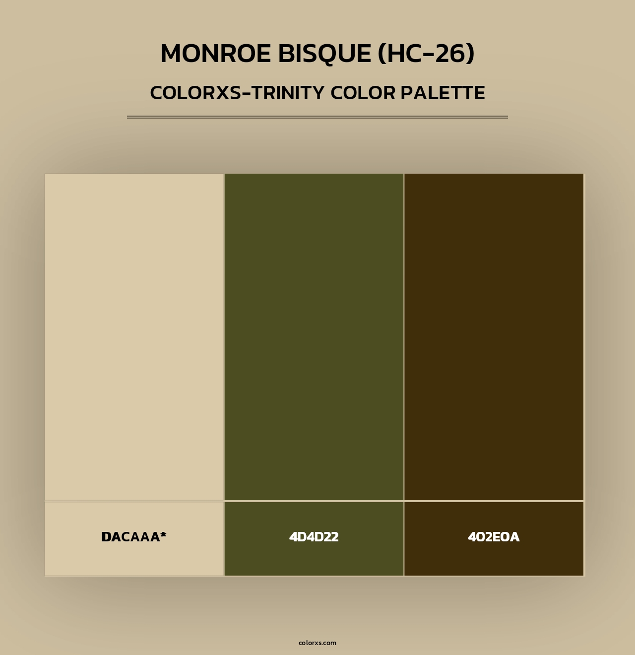 Monroe Bisque (HC-26) - Colorxs Trinity Palette