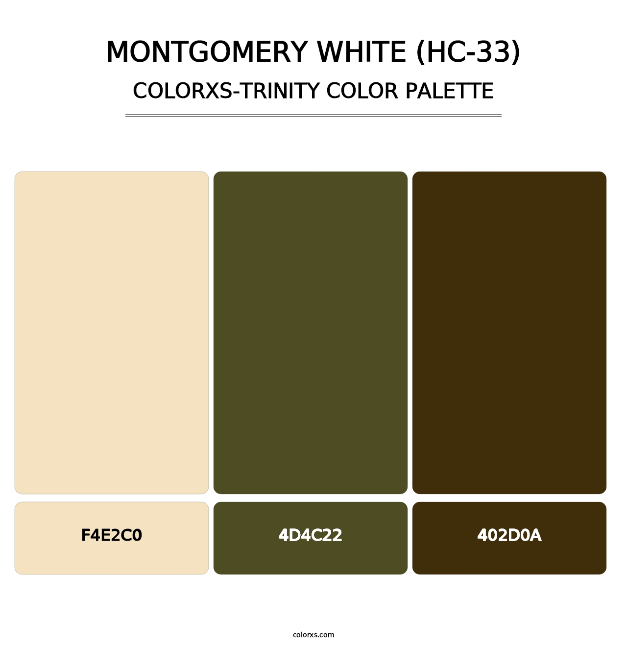 Montgomery White (HC-33) - Colorxs Trinity Palette