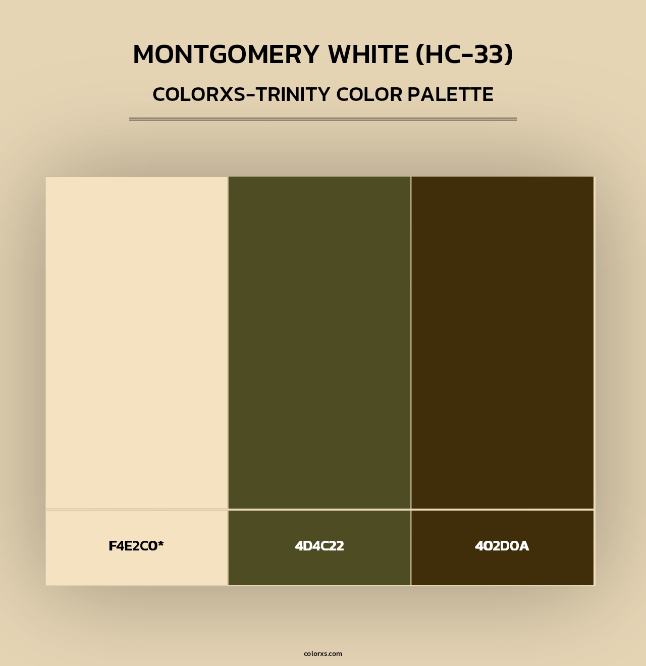 Montgomery White (HC-33) - Colorxs Trinity Palette