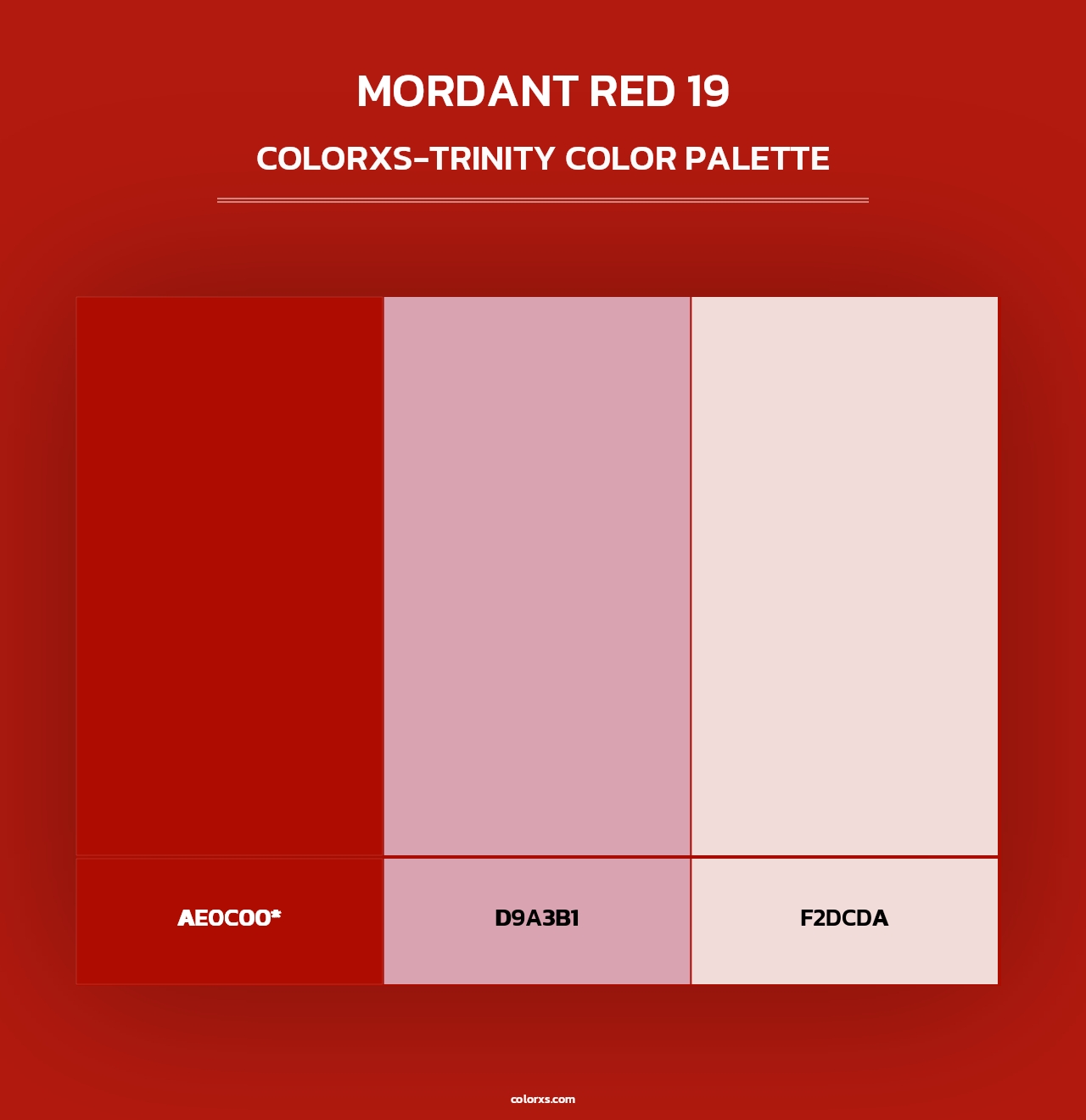 Mordant red 19 - Colorxs Trinity Palette