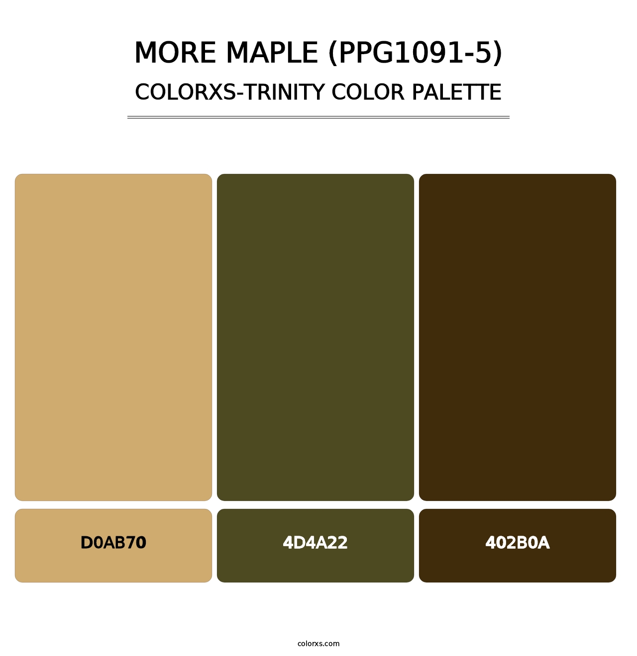 More Maple (PPG1091-5) - Colorxs Trinity Palette