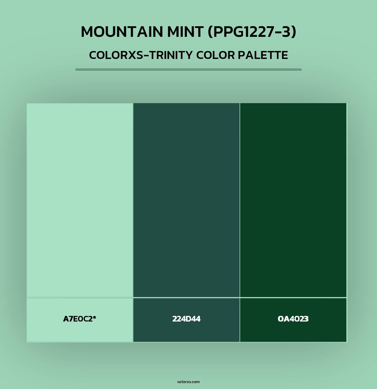 Mountain Mint (PPG1227-3) - Colorxs Trinity Palette