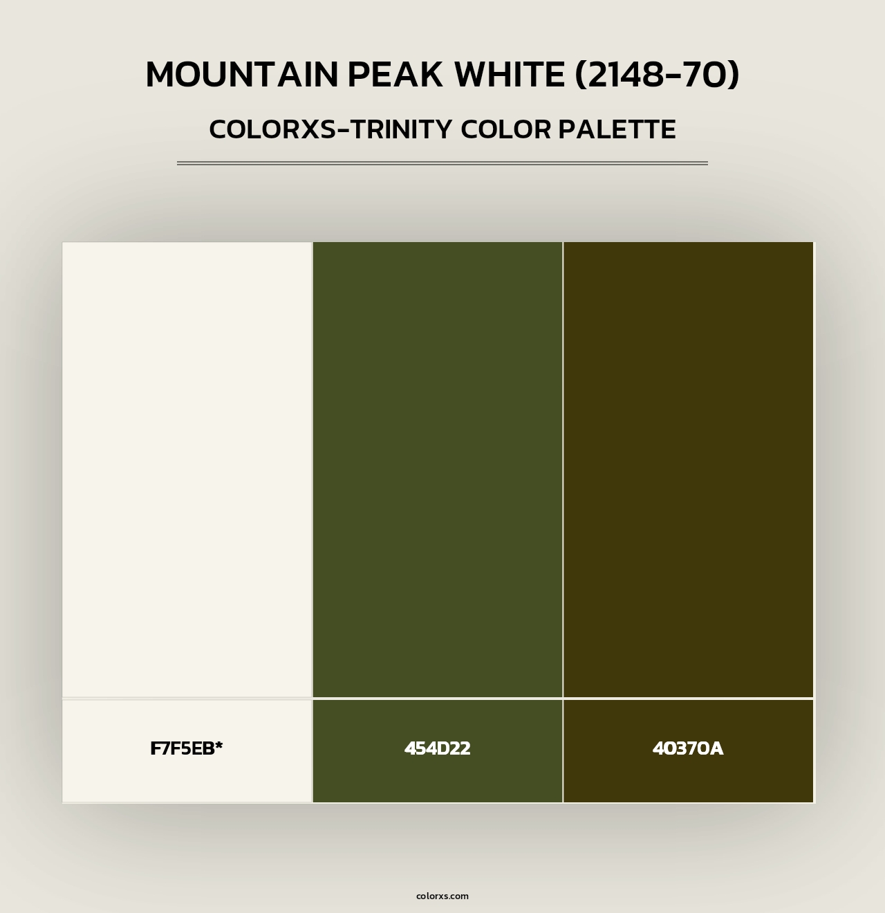 Mountain Peak White (2148-70) - Colorxs Trinity Palette