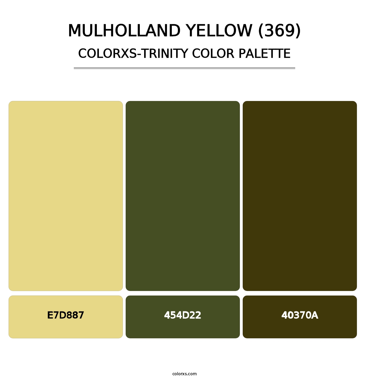 Mulholland Yellow (369) - Colorxs Trinity Palette