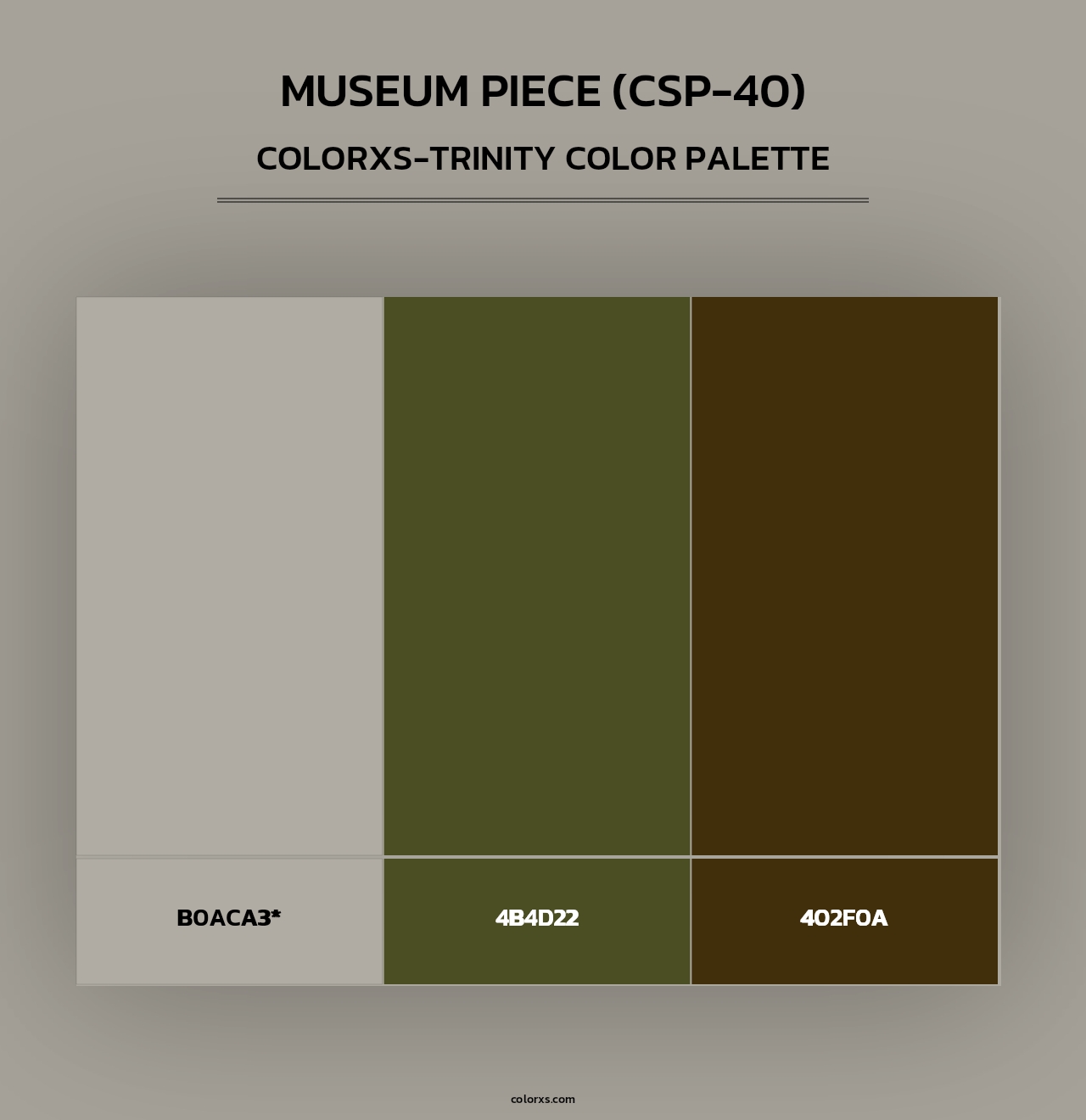 Museum Piece (CSP-40) - Colorxs Trinity Palette