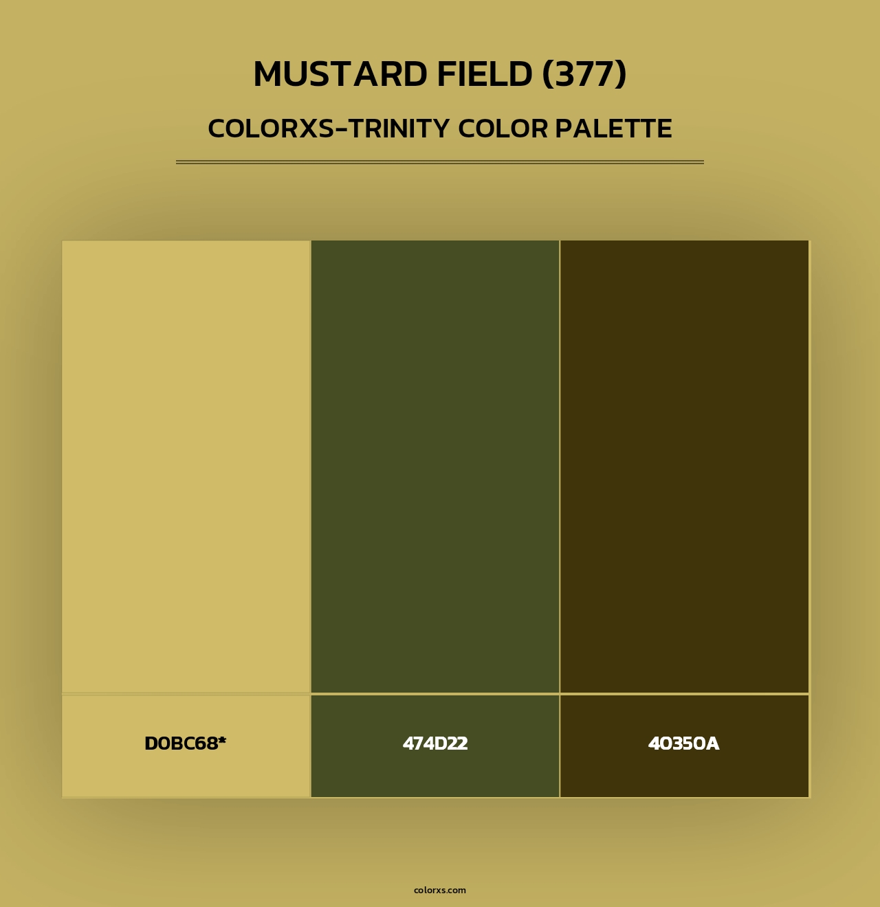 Mustard Field (377) - Colorxs Trinity Palette