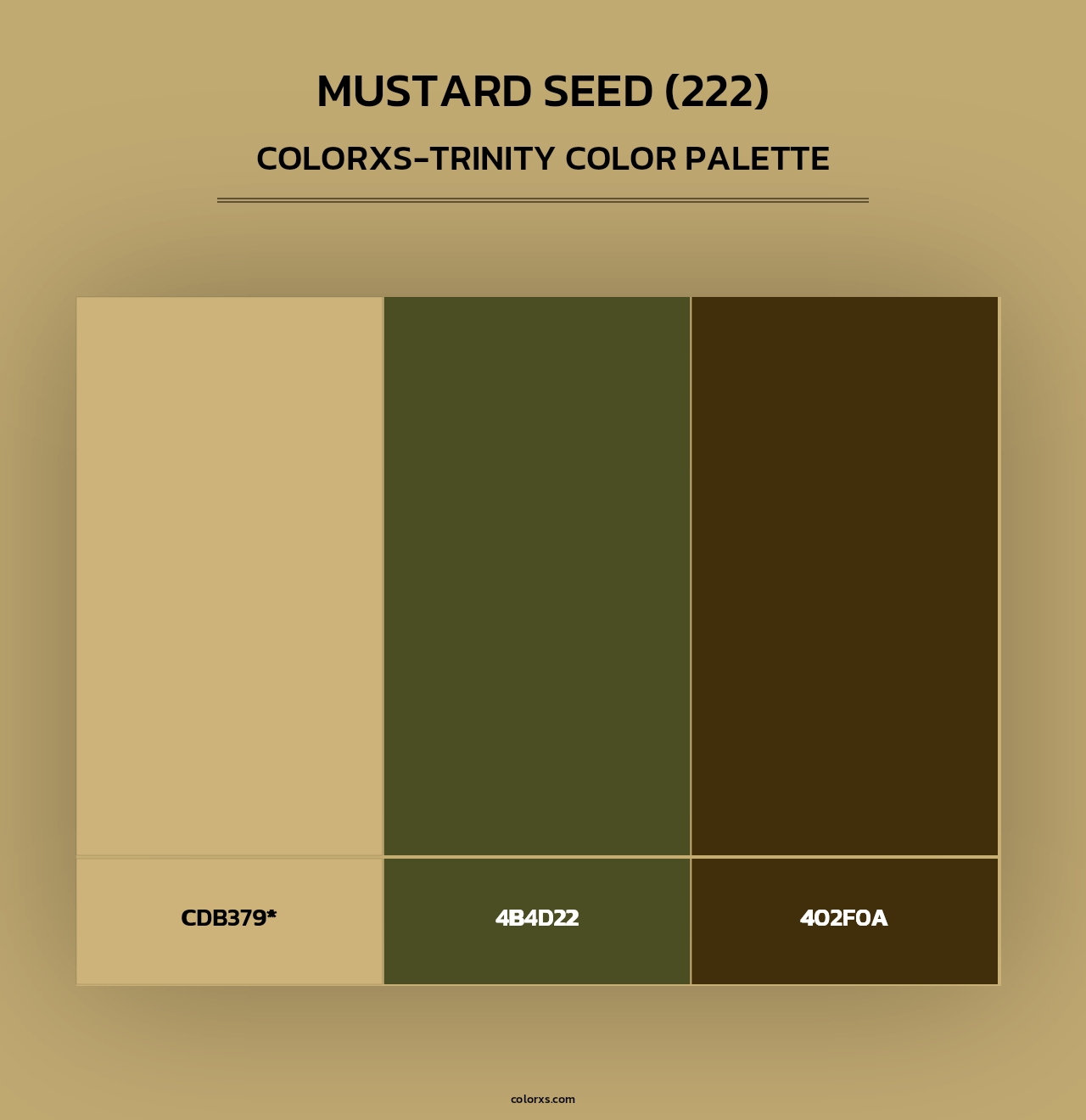 Mustard Seed (222) - Colorxs Trinity Palette