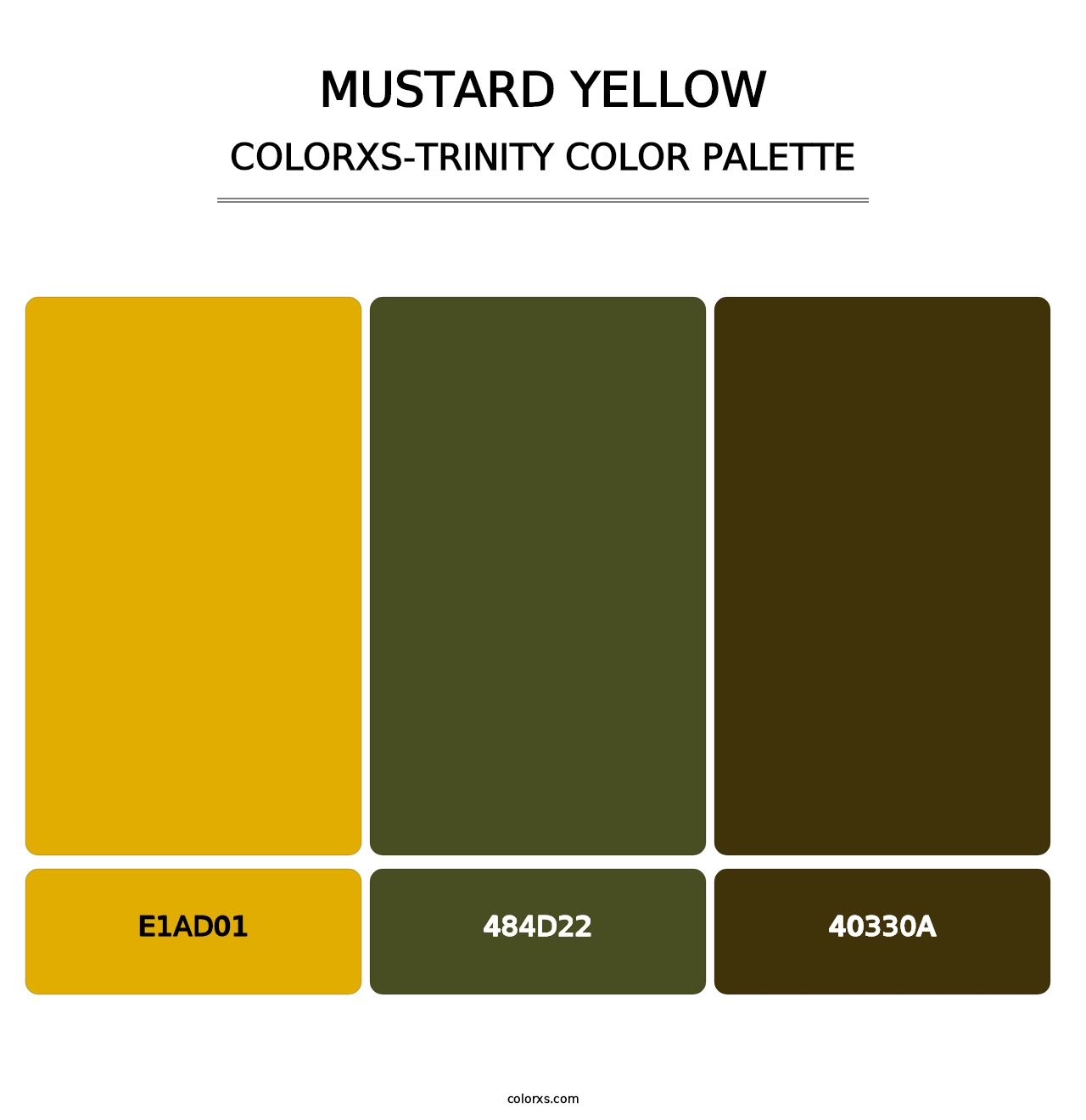 Mustard Yellow - Colorxs Trinity Palette