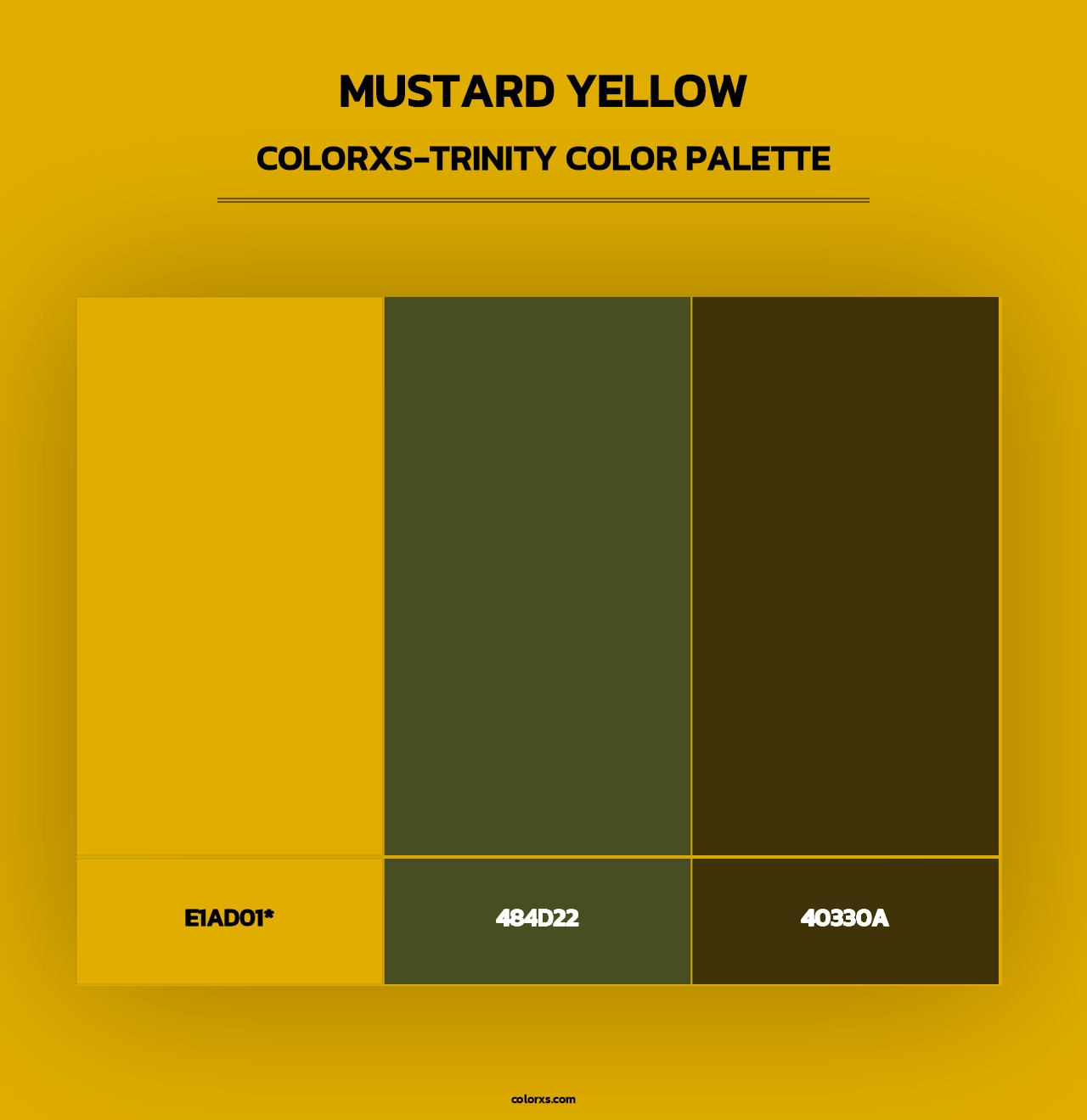 Mustard Yellow - Colorxs Trinity Palette