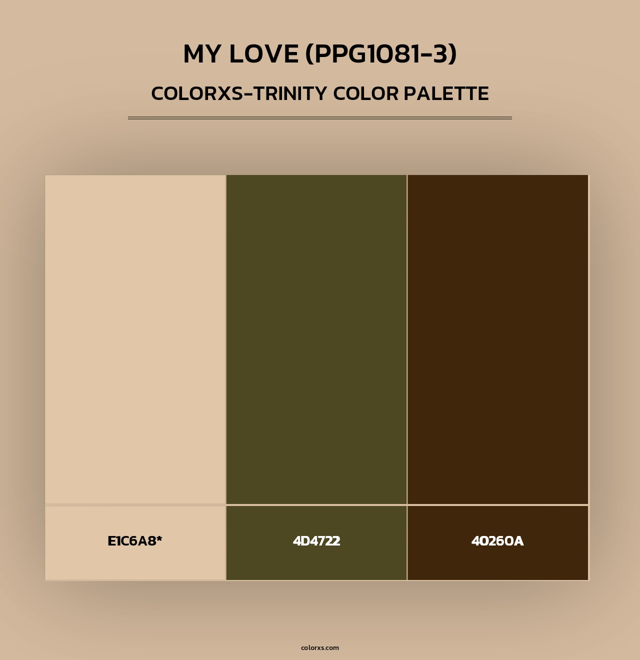My Love (PPG1081-3) - Colorxs Trinity Palette
