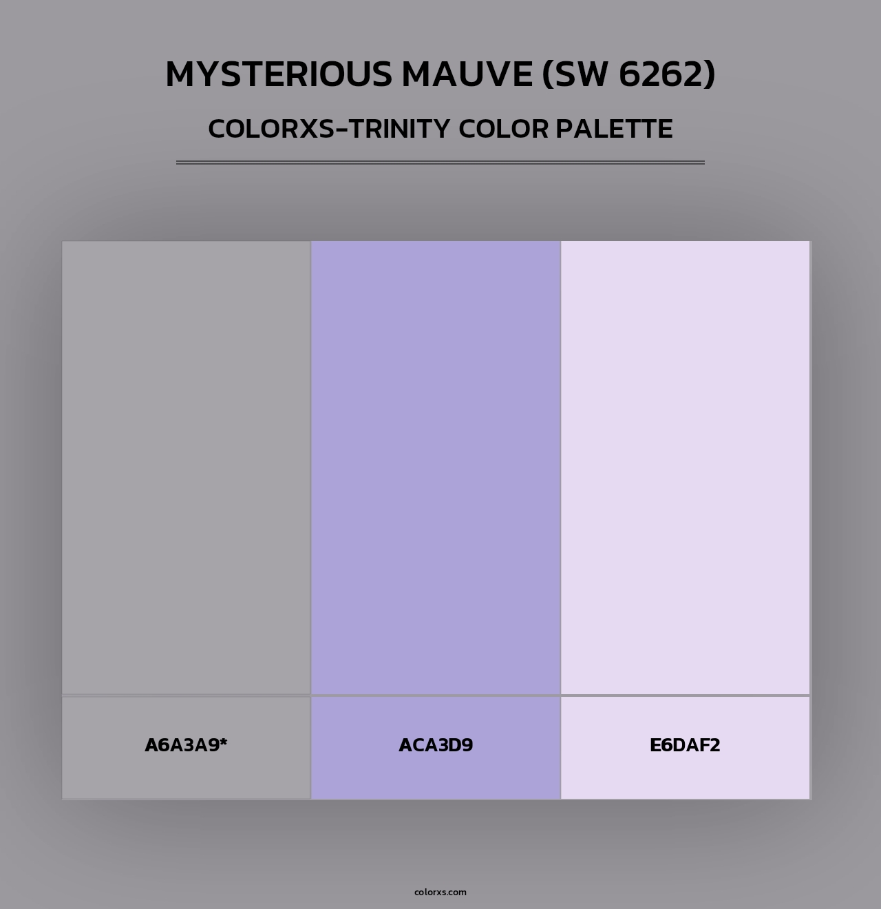 Mysterious Mauve (SW 6262) - Colorxs Trinity Palette