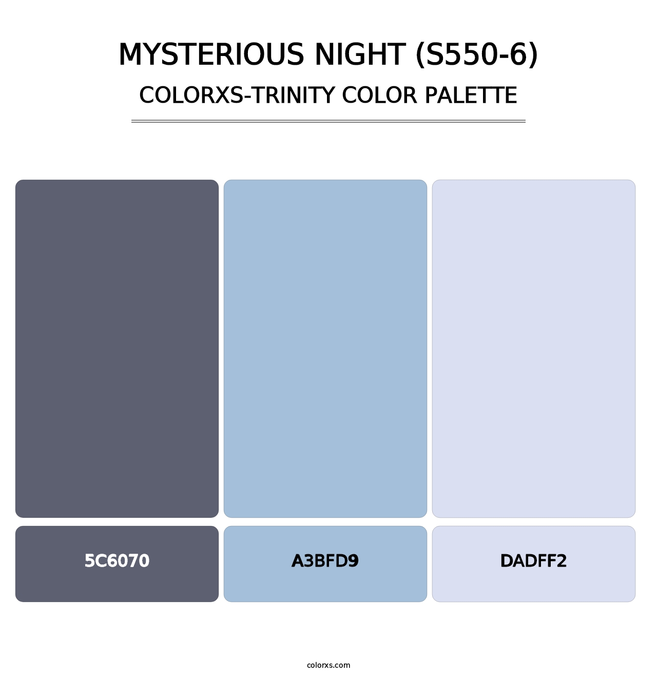 Mysterious Night (S550-6) - Colorxs Trinity Palette