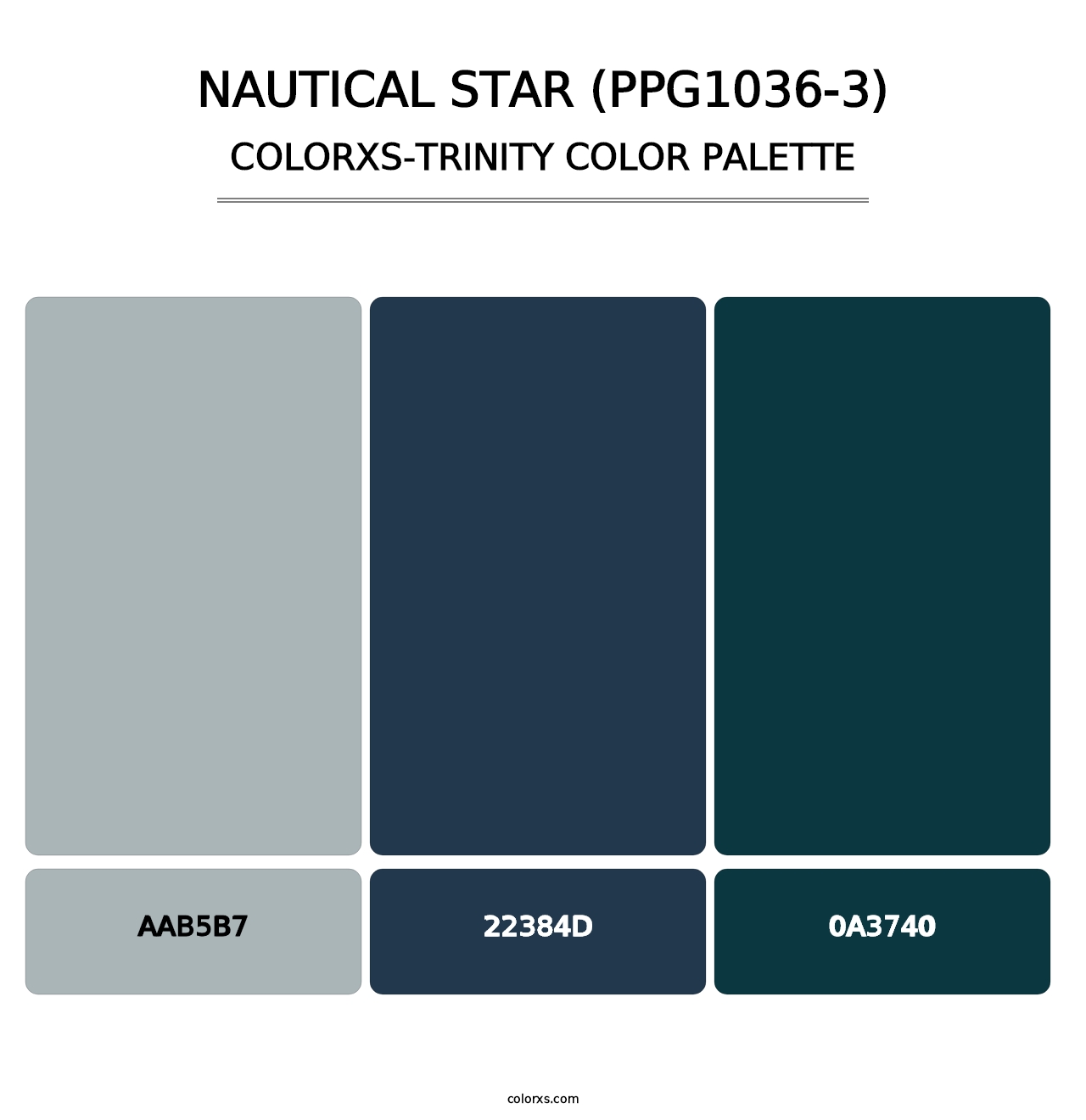 Nautical Star (PPG1036-3) - Colorxs Trinity Palette