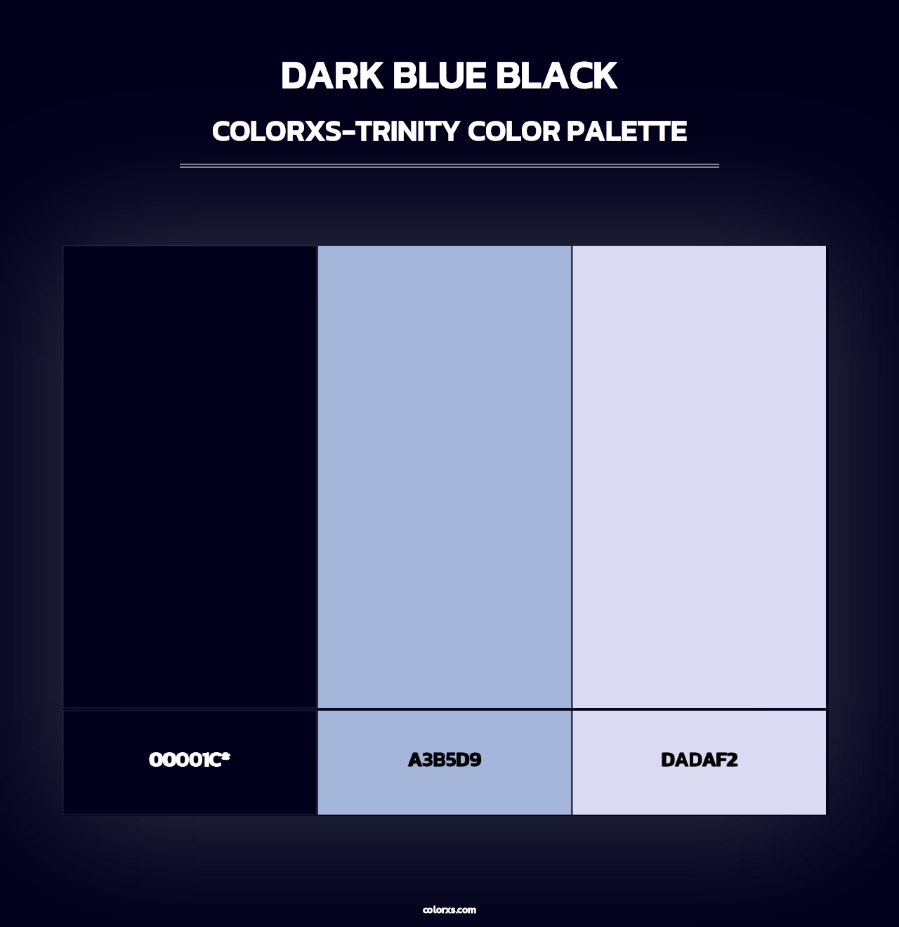 Dark Blue Black - Colorxs Trinity Palette