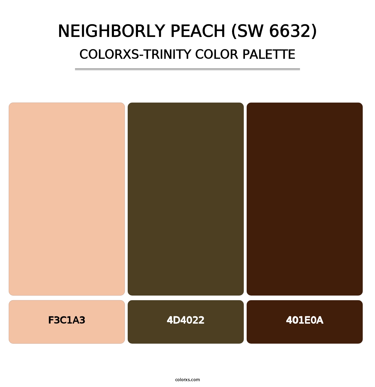 Neighborly Peach (SW 6632) - Colorxs Trinity Palette