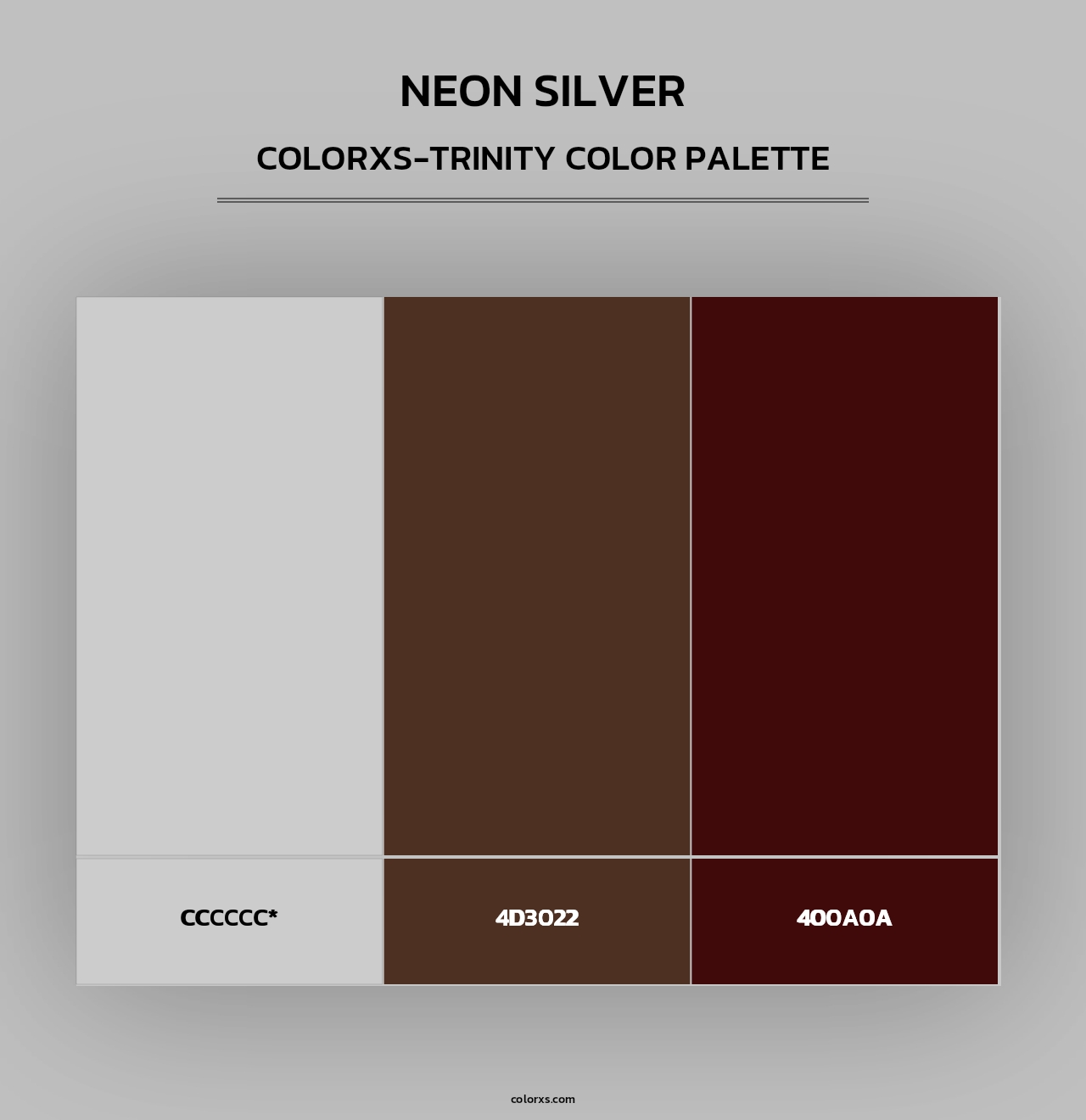 Neon Silver - Colorxs Trinity Palette