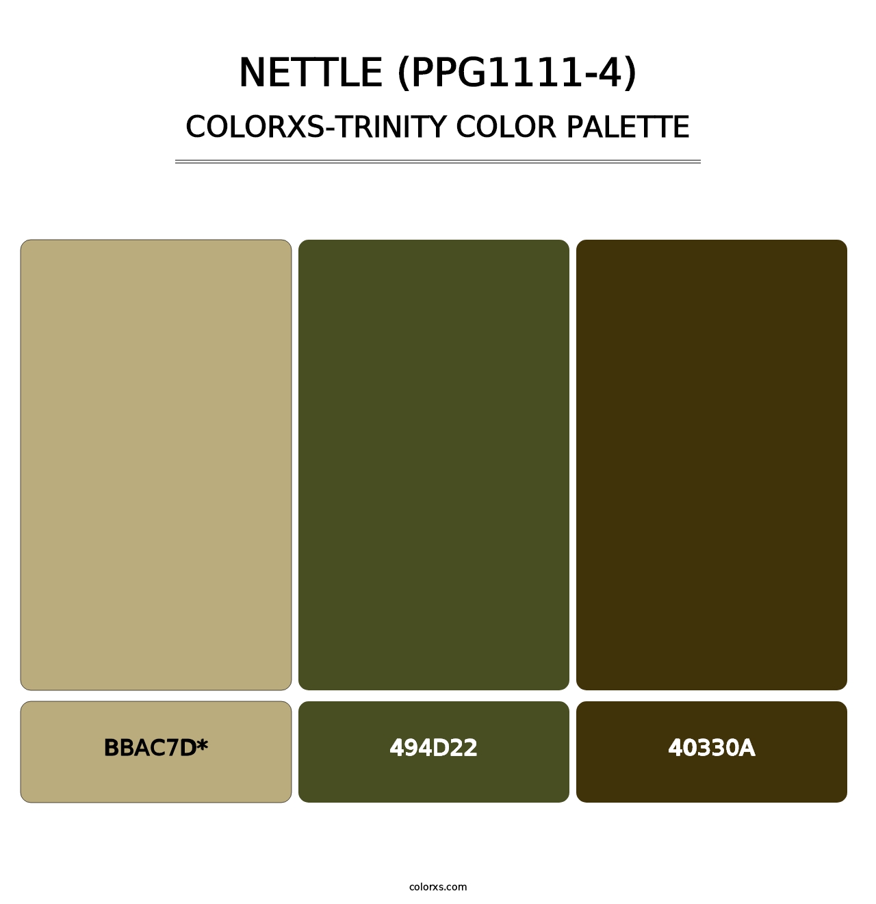Nettle (PPG1111-4) - Colorxs Trinity Palette