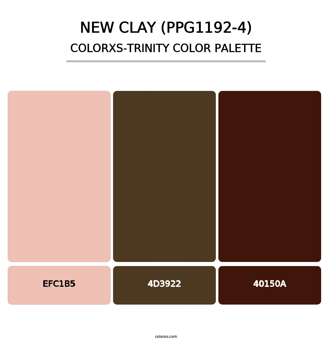 New Clay (PPG1192-4) - Colorxs Trinity Palette