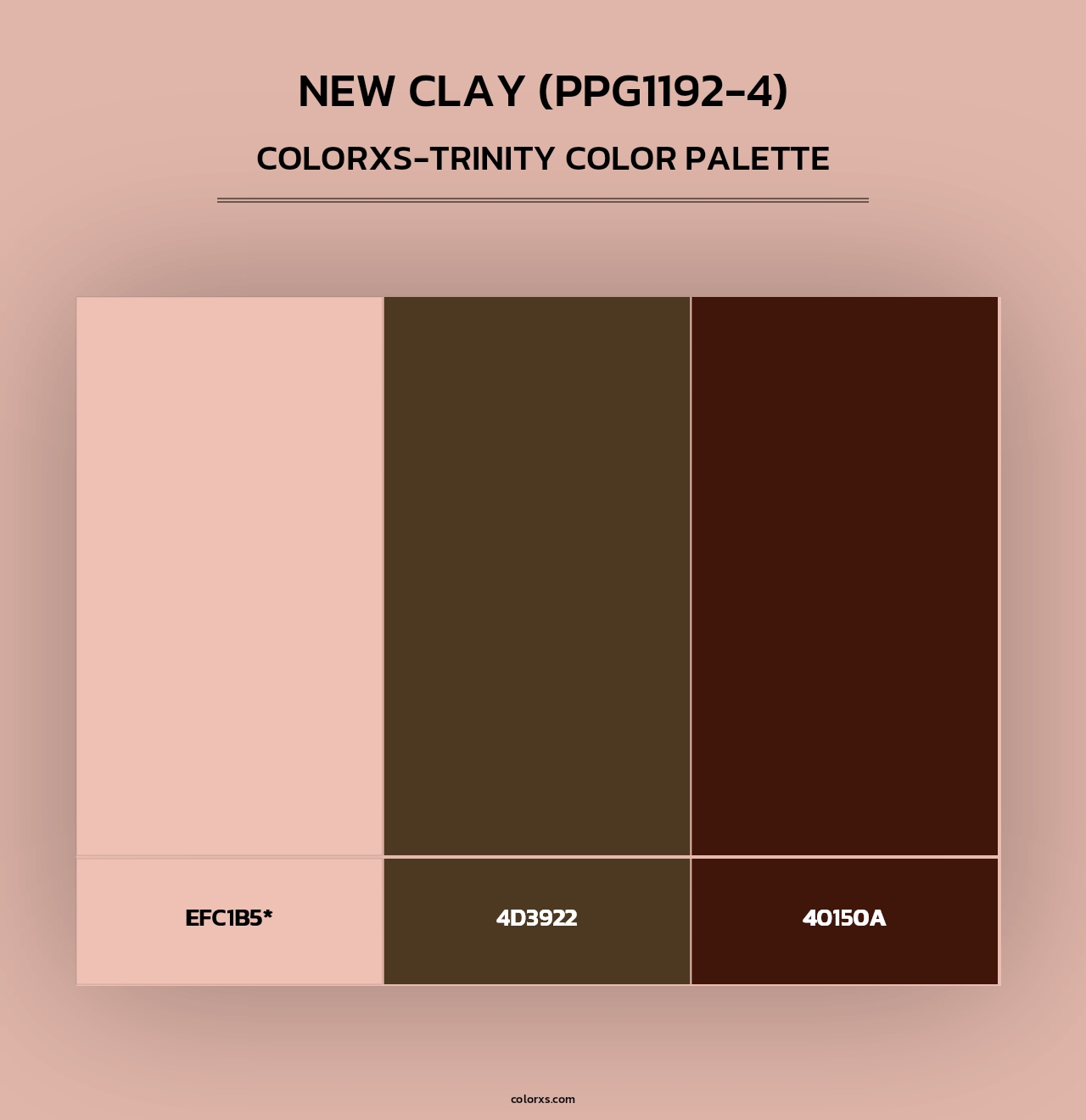 New Clay (PPG1192-4) - Colorxs Trinity Palette