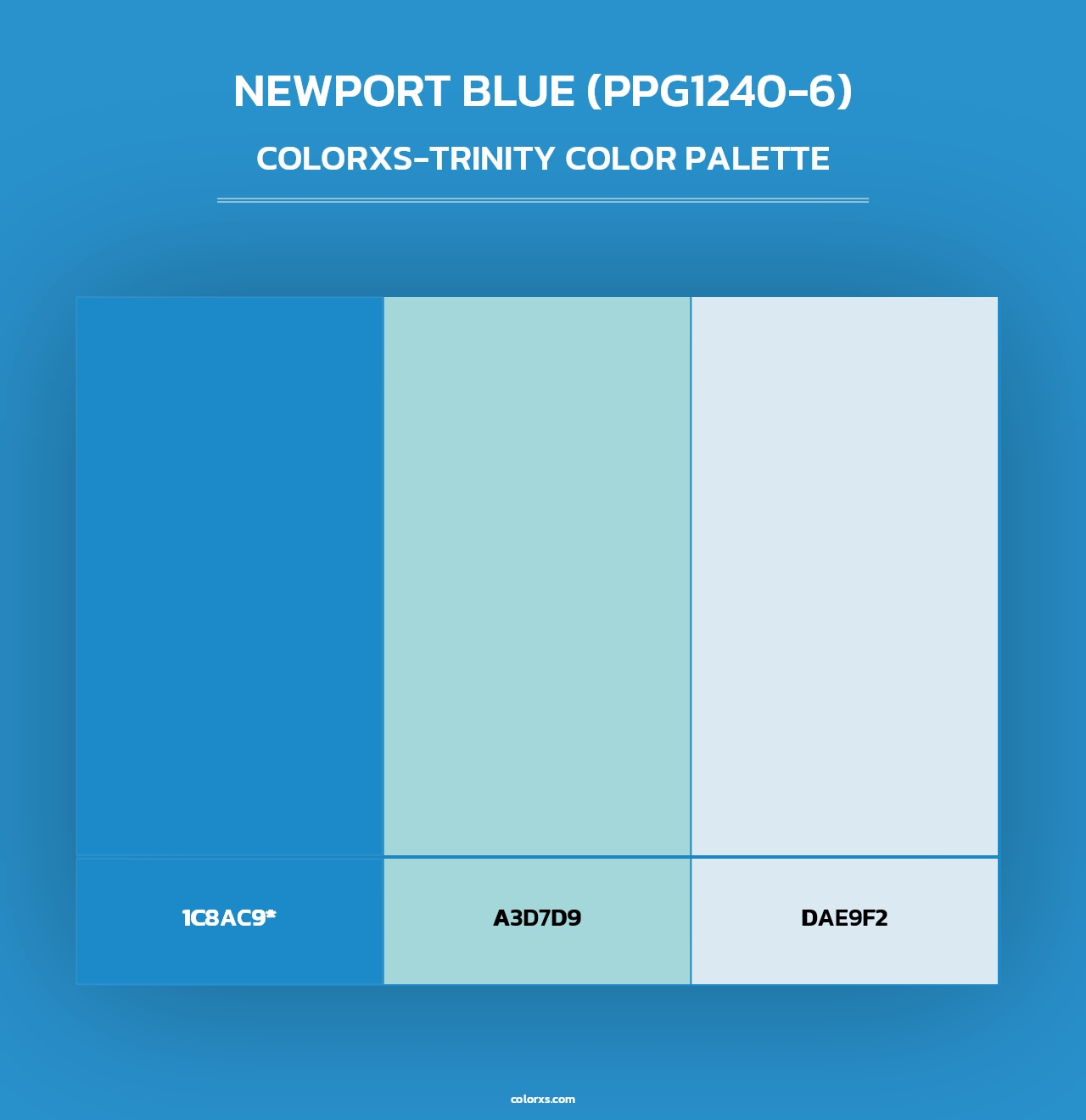 Newport Blue (PPG1240-6) - Colorxs Trinity Palette