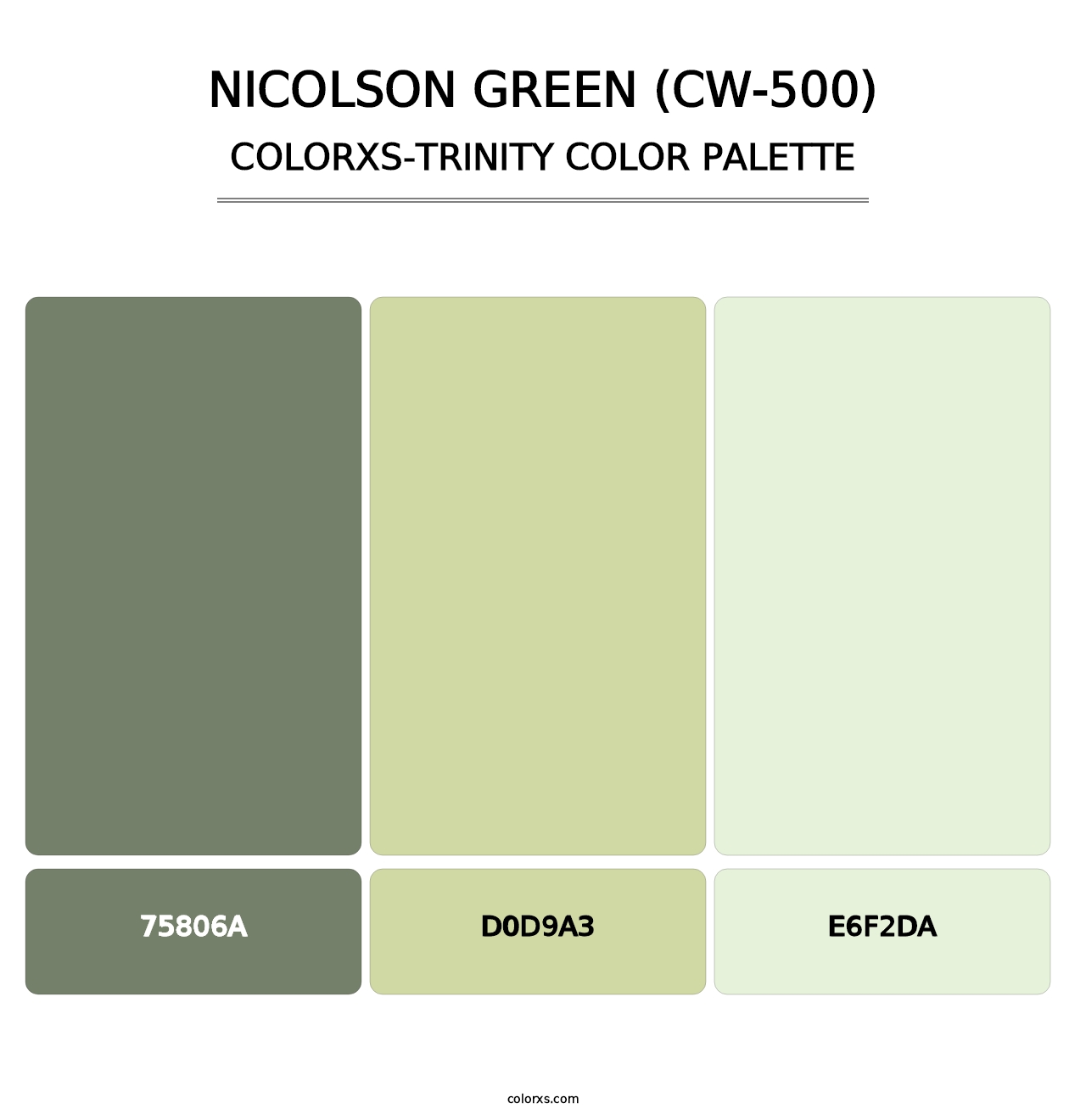 Nicolson Green (CW-500) - Colorxs Trinity Palette