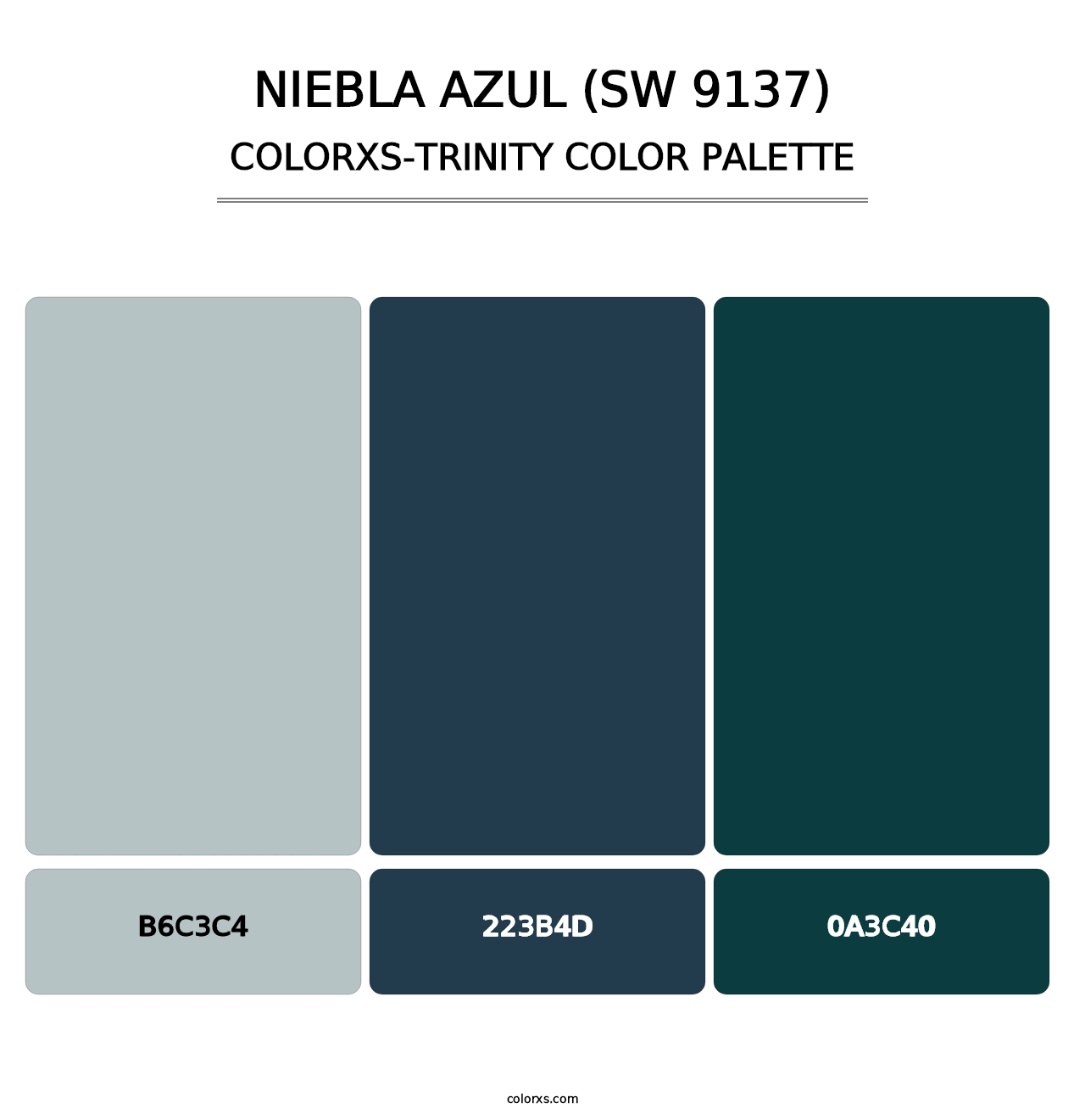 Niebla Azul (SW 9137) - Colorxs Trinity Palette