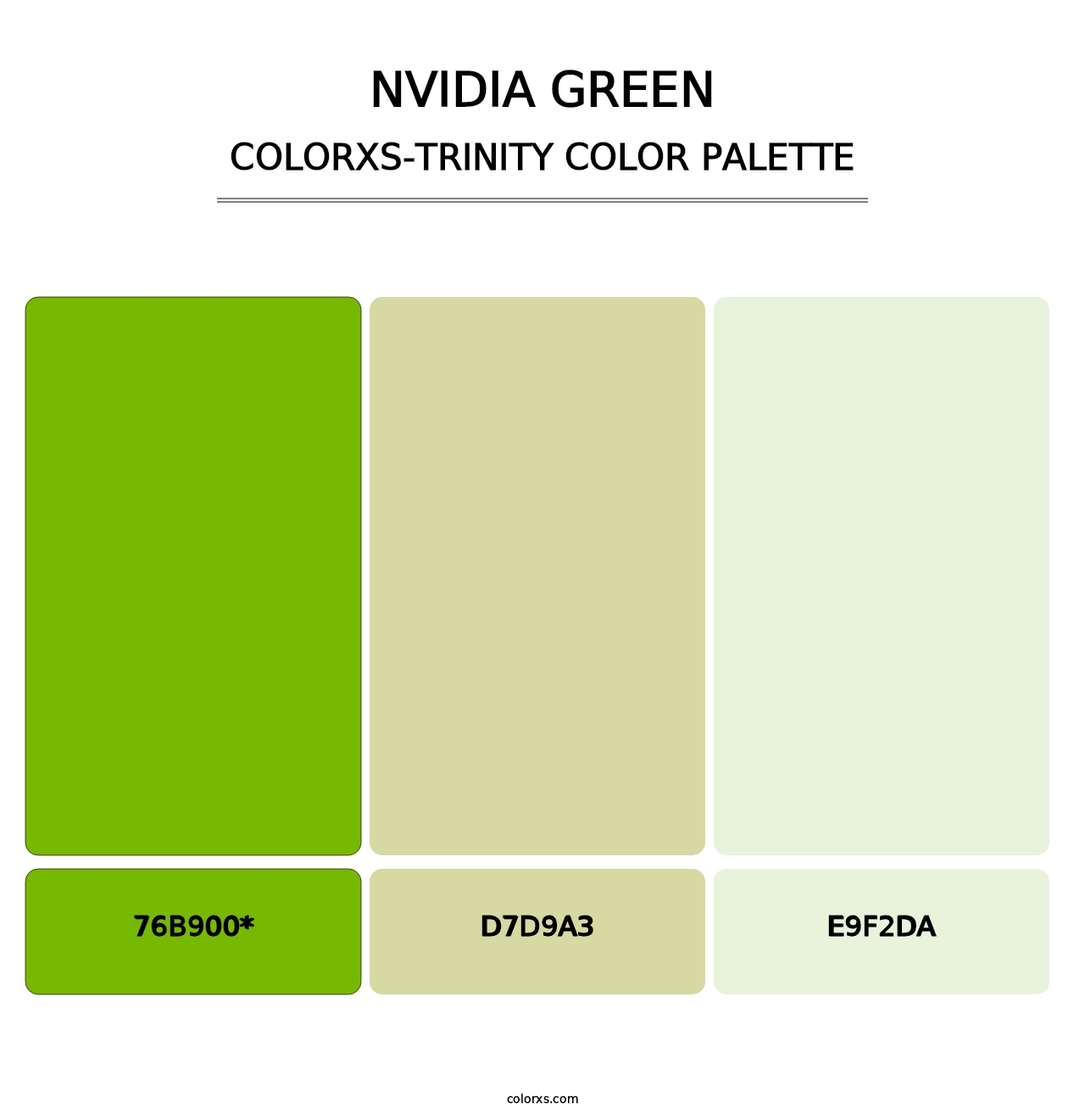 Nvidia Green - Colorxs Trinity Palette