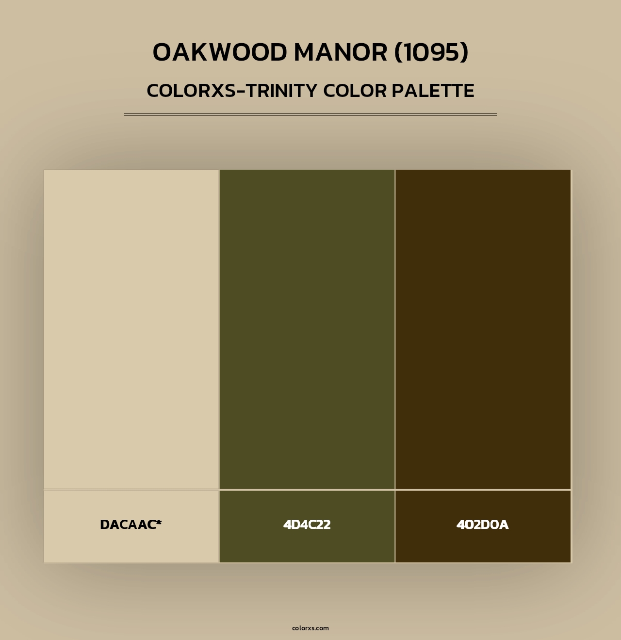 Oakwood Manor (1095) - Colorxs Trinity Palette