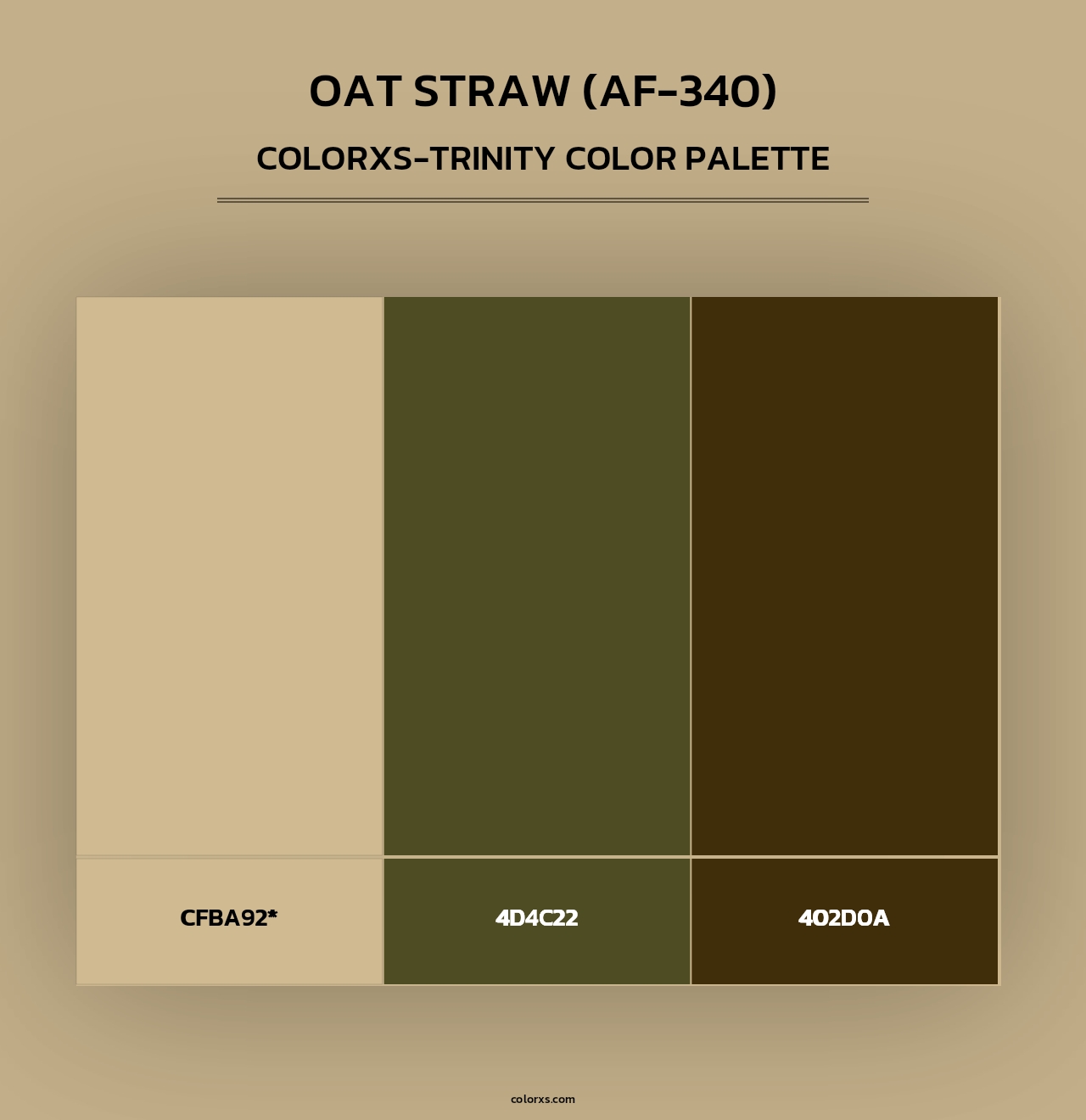 Oat Straw (AF-340) - Colorxs Trinity Palette