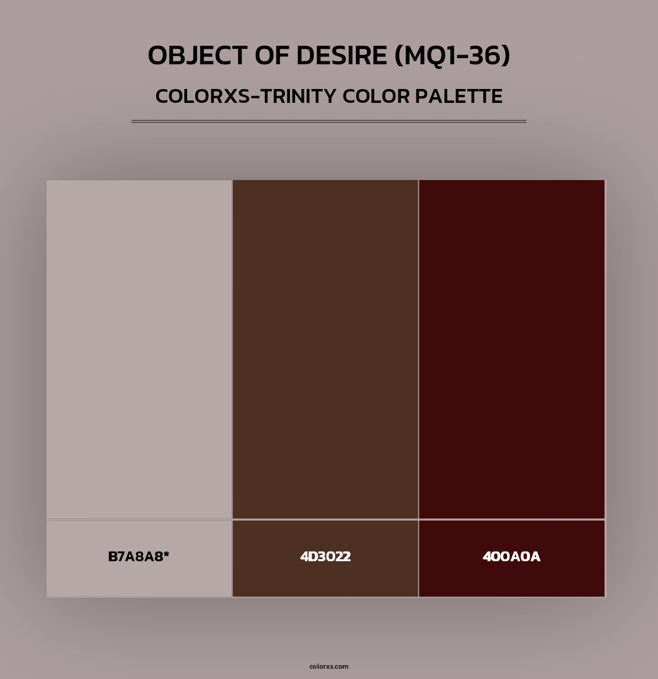 Object Of Desire (MQ1-36) - Colorxs Trinity Palette