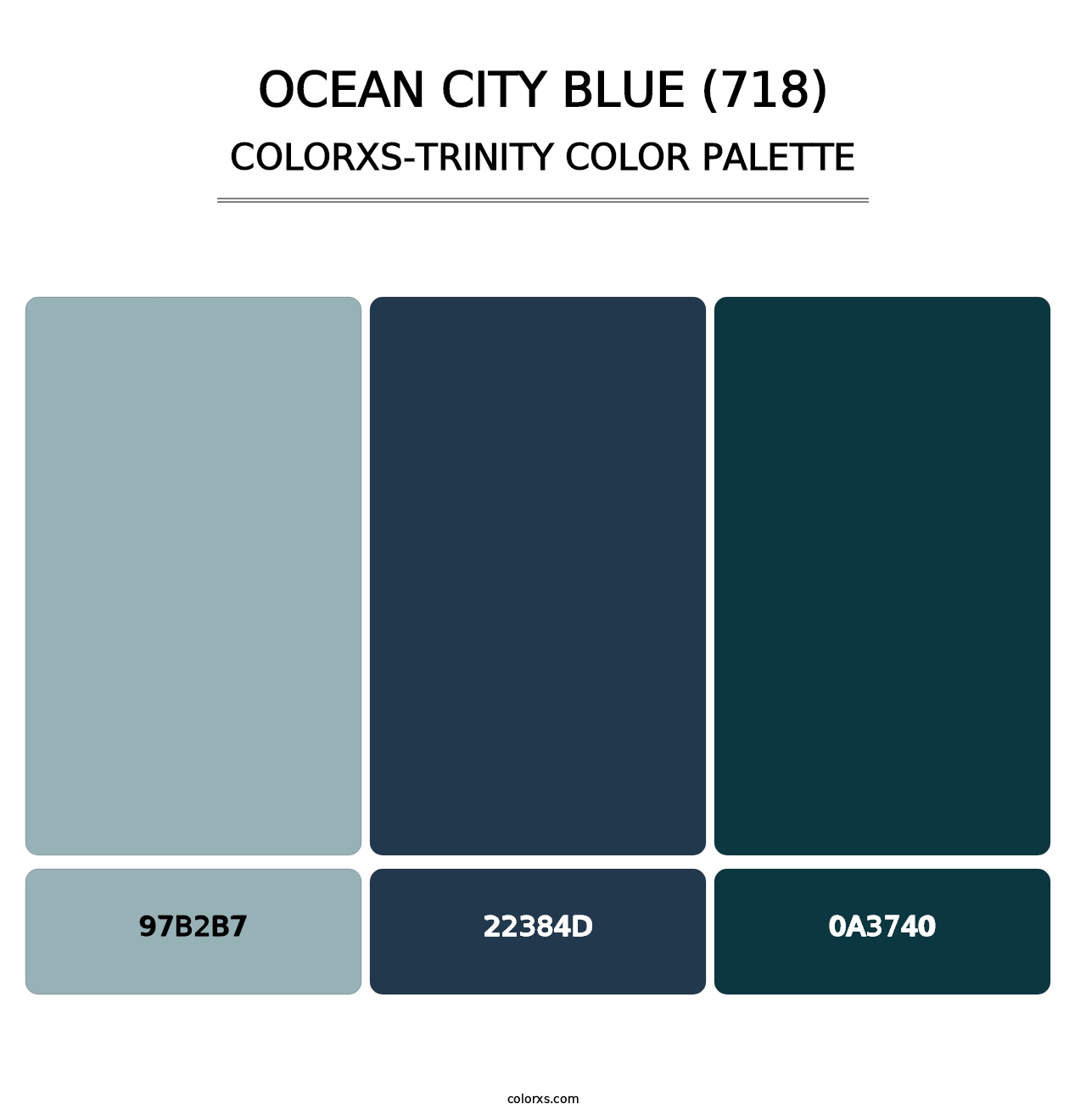 Ocean City Blue (718) - Colorxs Trinity Palette