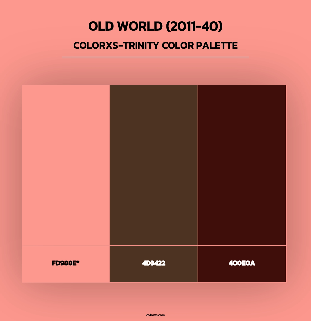 Old World (2011-40) - Colorxs Trinity Palette