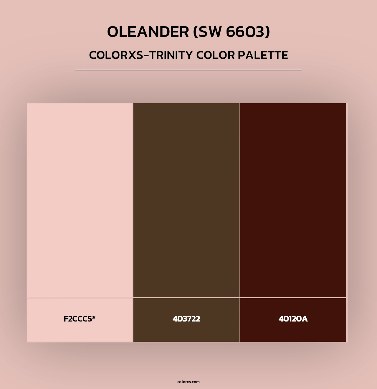 Oleander (SW 6603) - Colorxs Trinity Palette