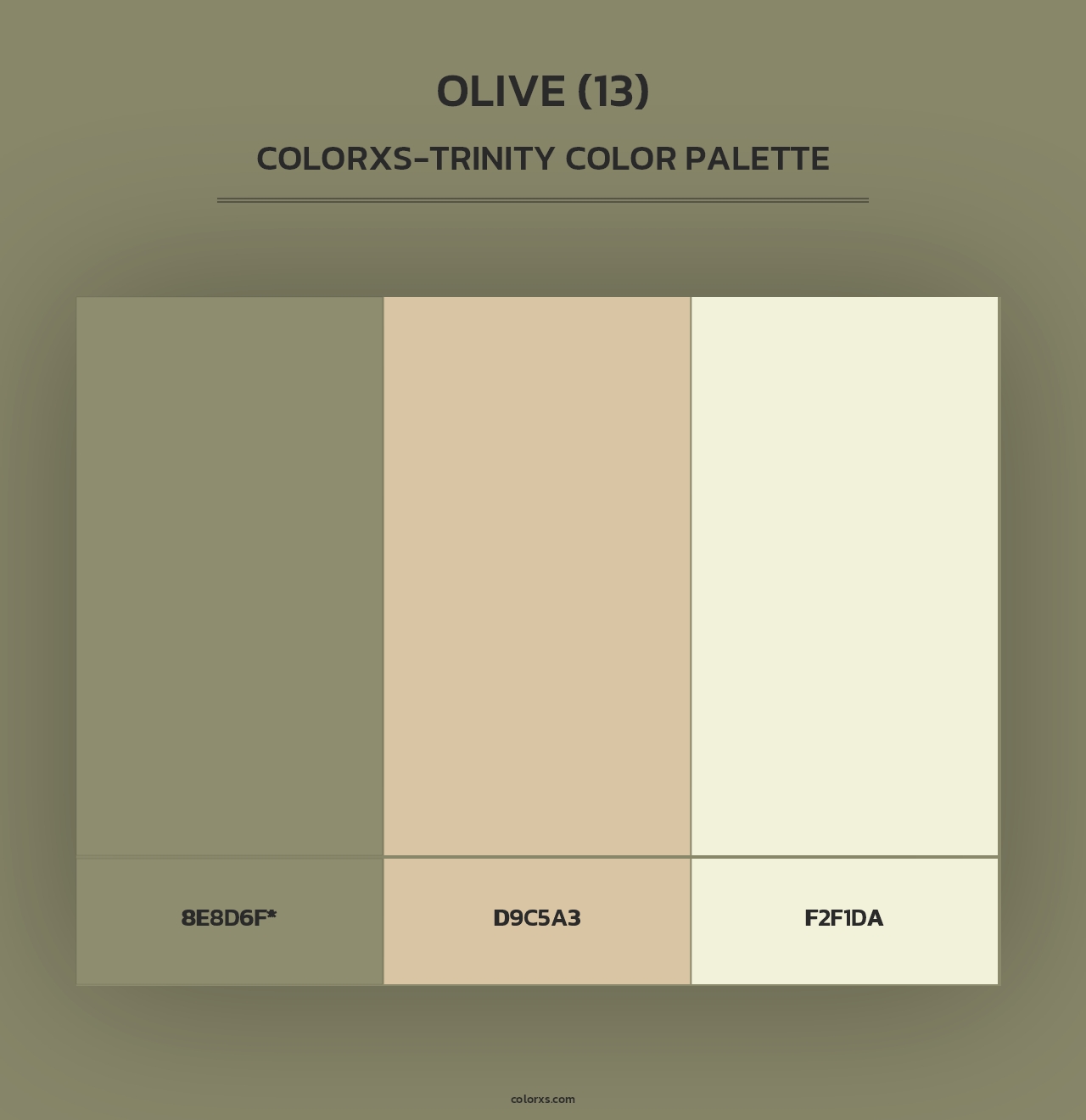 Olive (13) - Colorxs Trinity Palette