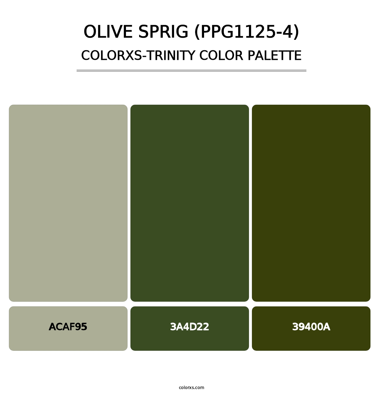 Olive Sprig (PPG1125-4) - Colorxs Trinity Palette