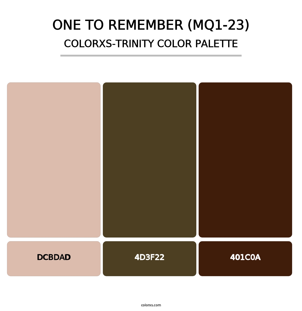 One To Remember (MQ1-23) - Colorxs Trinity Palette