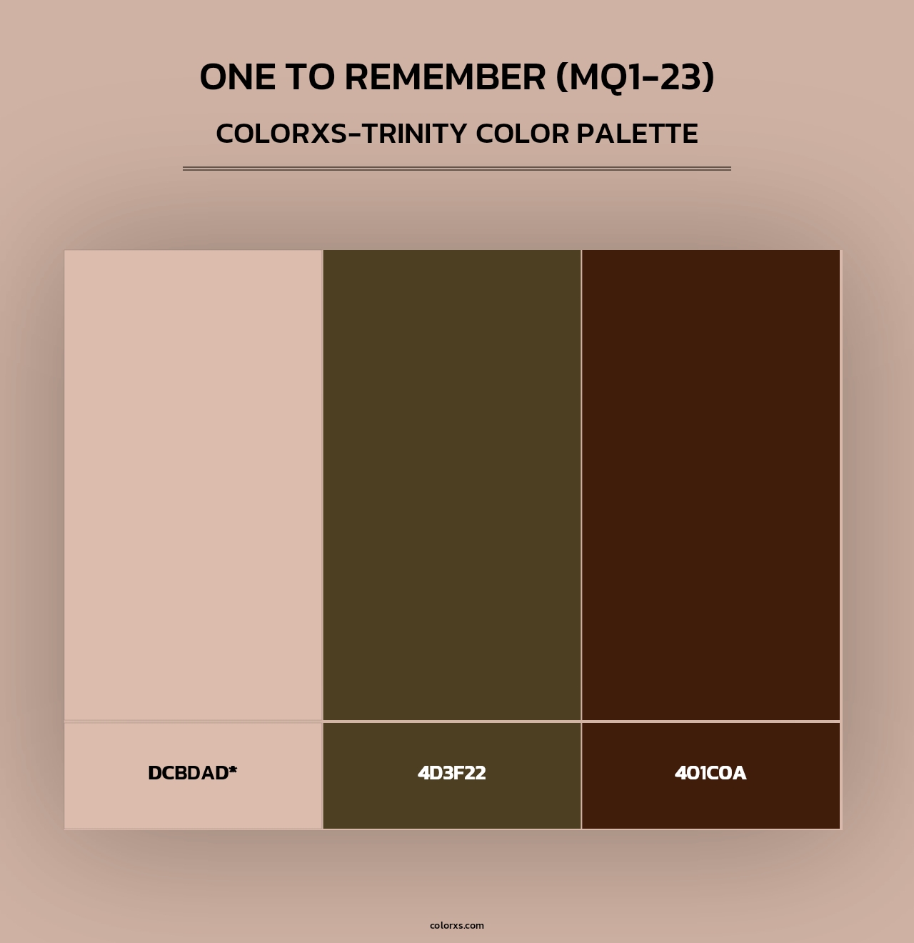 One To Remember (MQ1-23) - Colorxs Trinity Palette