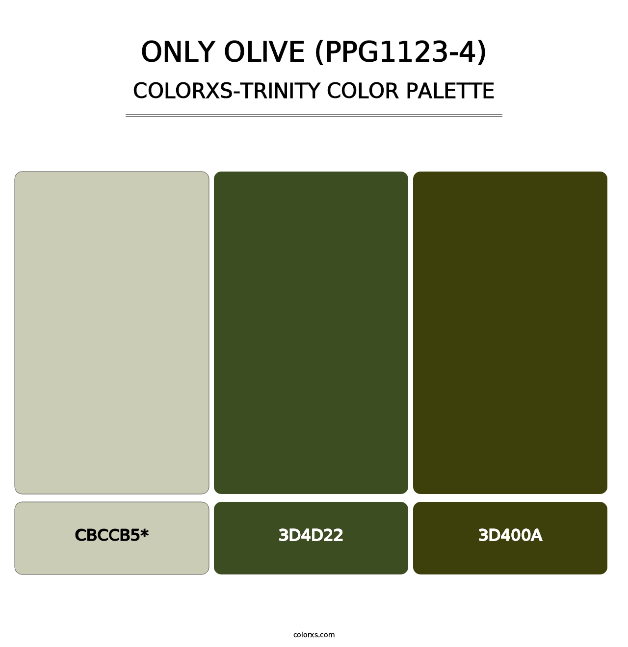 Only Olive (PPG1123-4) - Colorxs Trinity Palette