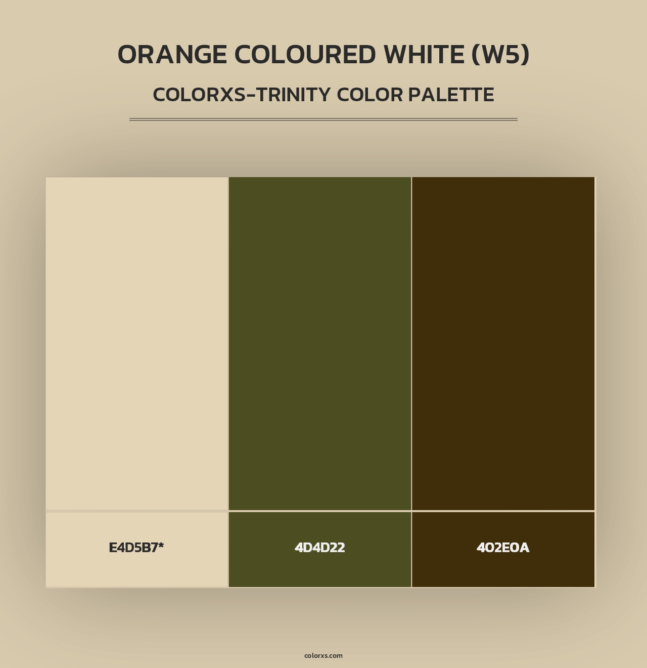 Orange Coloured White (W5) - Colorxs Trinity Palette